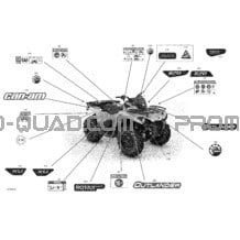 Carrosserie - Décalques  - XU pour Can-am Toutes les cylindrées 2021 Outlander 570 EFI - XU - CE