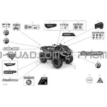 Carrosserie - Décalques pour Can-am Toutes les cylindrées 2021 Outlander 1000R EFI - XXC - CE
