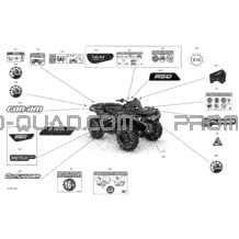 Carrosserie - Décalques pour Can-am Toutes les cylindrées 2021 Outlander MAX 650 EFI - XT - CE