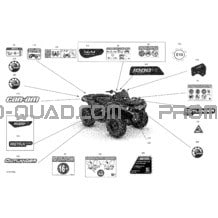 Carrosserie - Décalques - DPS pour Can-am Toutes les cylindrées 2021 Outlander MAX 1000R EFI - DPS_XTP_LTD - CE
