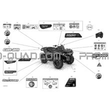 Carrosserie - Décalques - LTD pour Can-am Toutes les cylindrées 2021 Outlander MAX 1000R EFI - DPS_XTP_LTD - CE