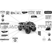 Carrosserie - Décalques pour Can-am Toutes les cylindrées 2021 Outlander 1000R EFI - XMR - NEO YELLOW - CE