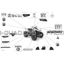 Carrosserie - Décalques pour Can-am Toutes les cylindrées 2021 Renegade 1000R EFI - XXC - CE