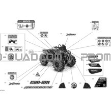 Carrosserie - Décalques pour Can-am Toutes les cylindrées 2021 Renegade 1000R EFI - XMR - NEO YELLOW - CE