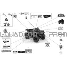 Carrosserie - Décalques  - STD pour Can-am Toutes les cylindrées 2021 Outlander T 570 EFI - STD_DPS_XU - T Regulation