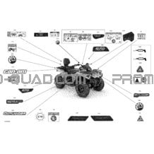 Carrosserie - Décalques  - XT pour Can-am Toutes les cylindrées 2021 Outlander T MAX 570 EFI - DPS_XT - T Regulation