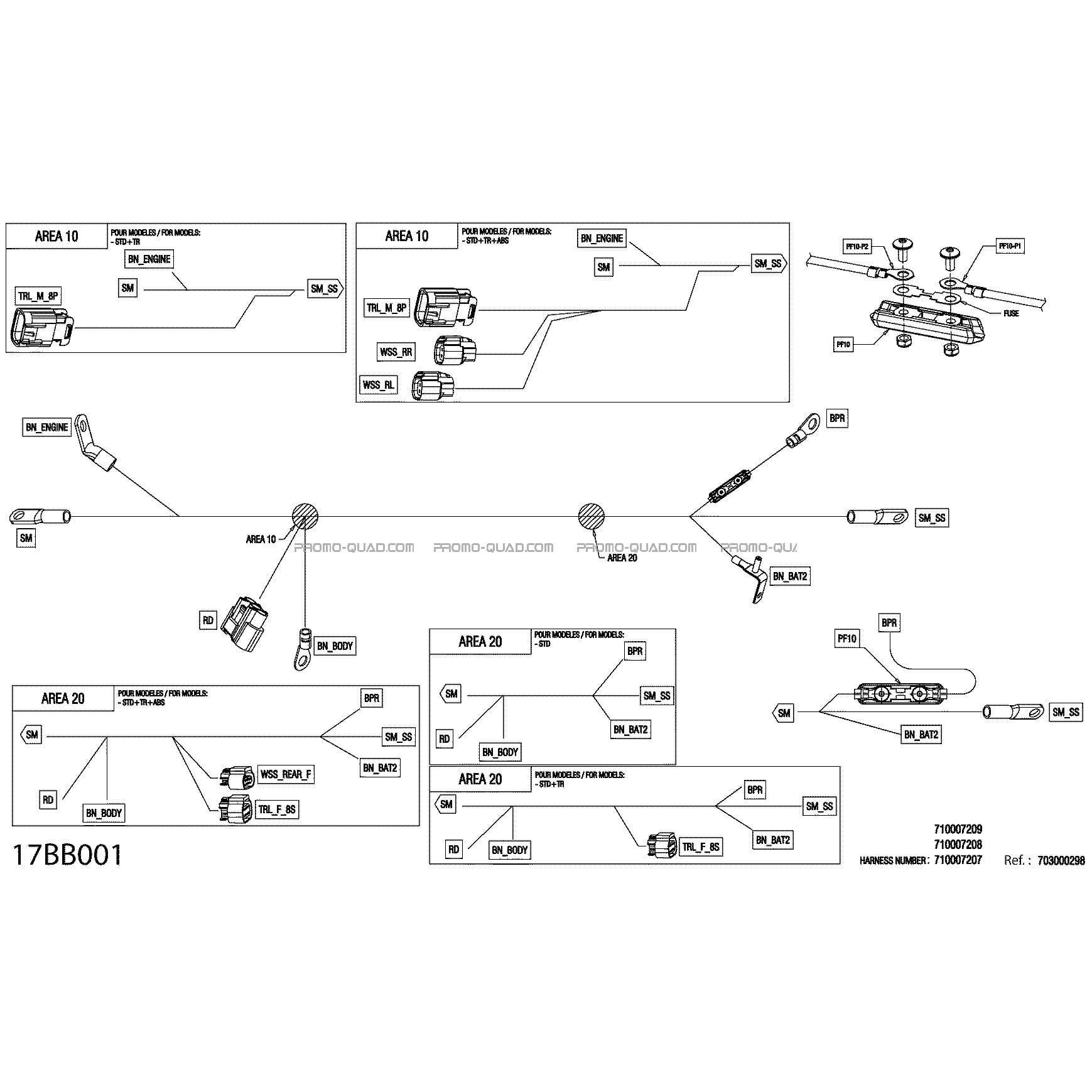 Électrique - Faisceau Électrique Démarreur - 710007207  Can-am  2022 Toutes les cylindrées  Original parts OEMÉlectrique - Faisceau Électrique Démarreur - 710007207  Can-am  2022 Toutes les cylindrées  Original parts OEM