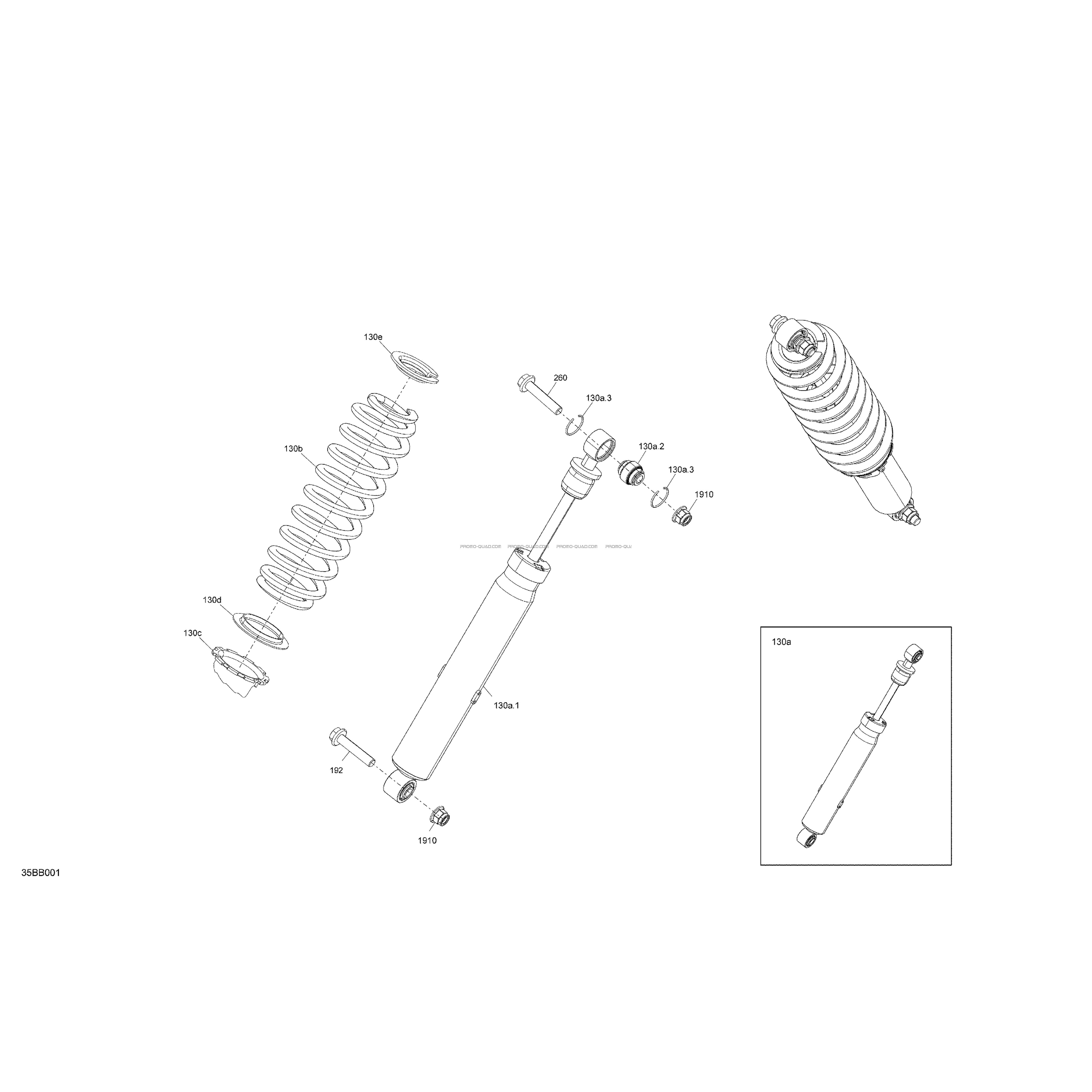 Suspension - Amortisseurs Avant  Can-am  2022 Toutes les cylindrées  pièces OEMSuspension - Amortisseurs Avant  Can-am  2022 Toutes les cylindrées  pièces OEM