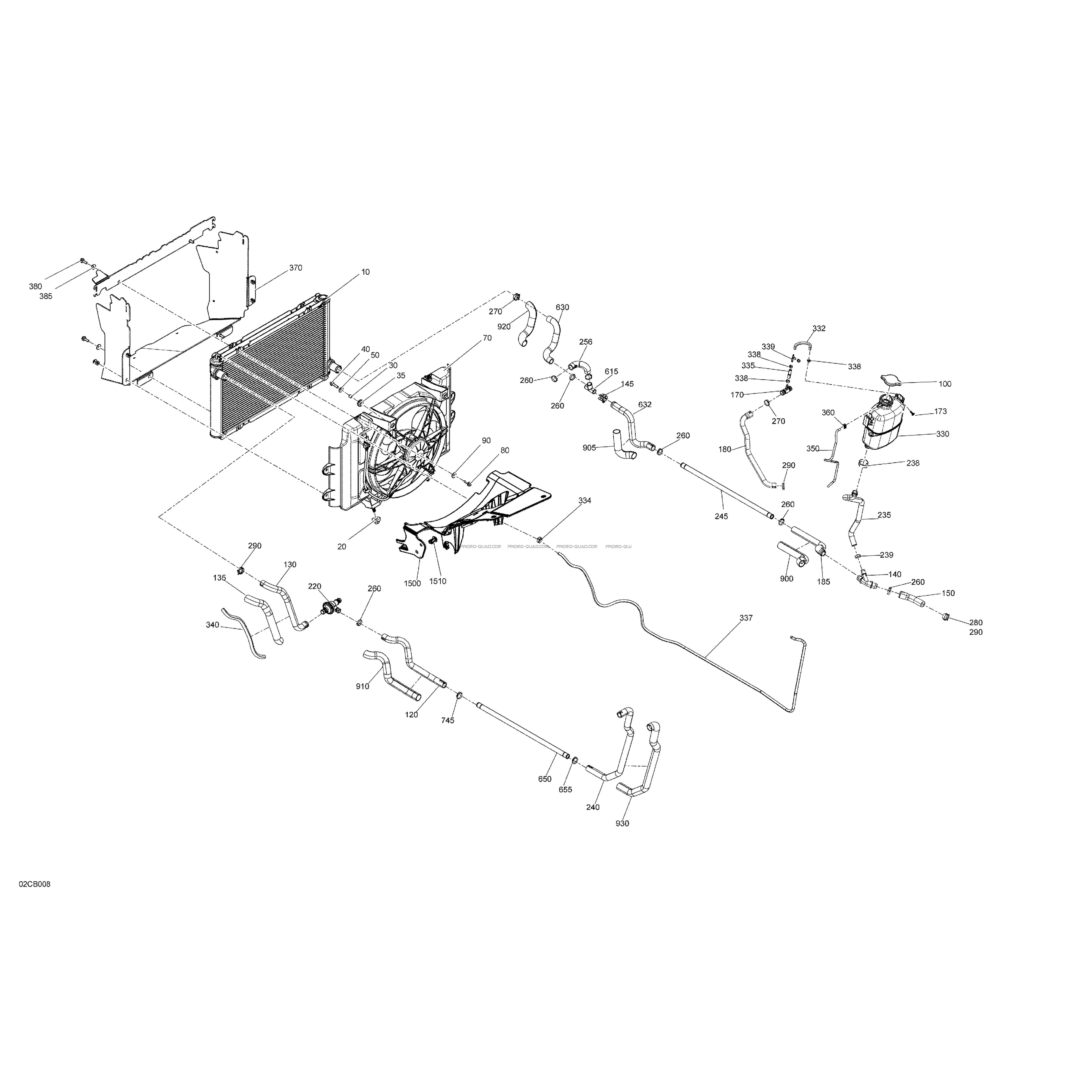 Moteur - Refroidissement  Can-am  2022 Toutes les cylindrées  pièces OEMMoteur - Refroidissement  Can-am  2022 Toutes les cylindrées  pièces OEM