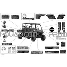 Carrosserie - Décalques pour Can-am Toutes les cylindrées 2022 Defender MAX HD9 - BASE