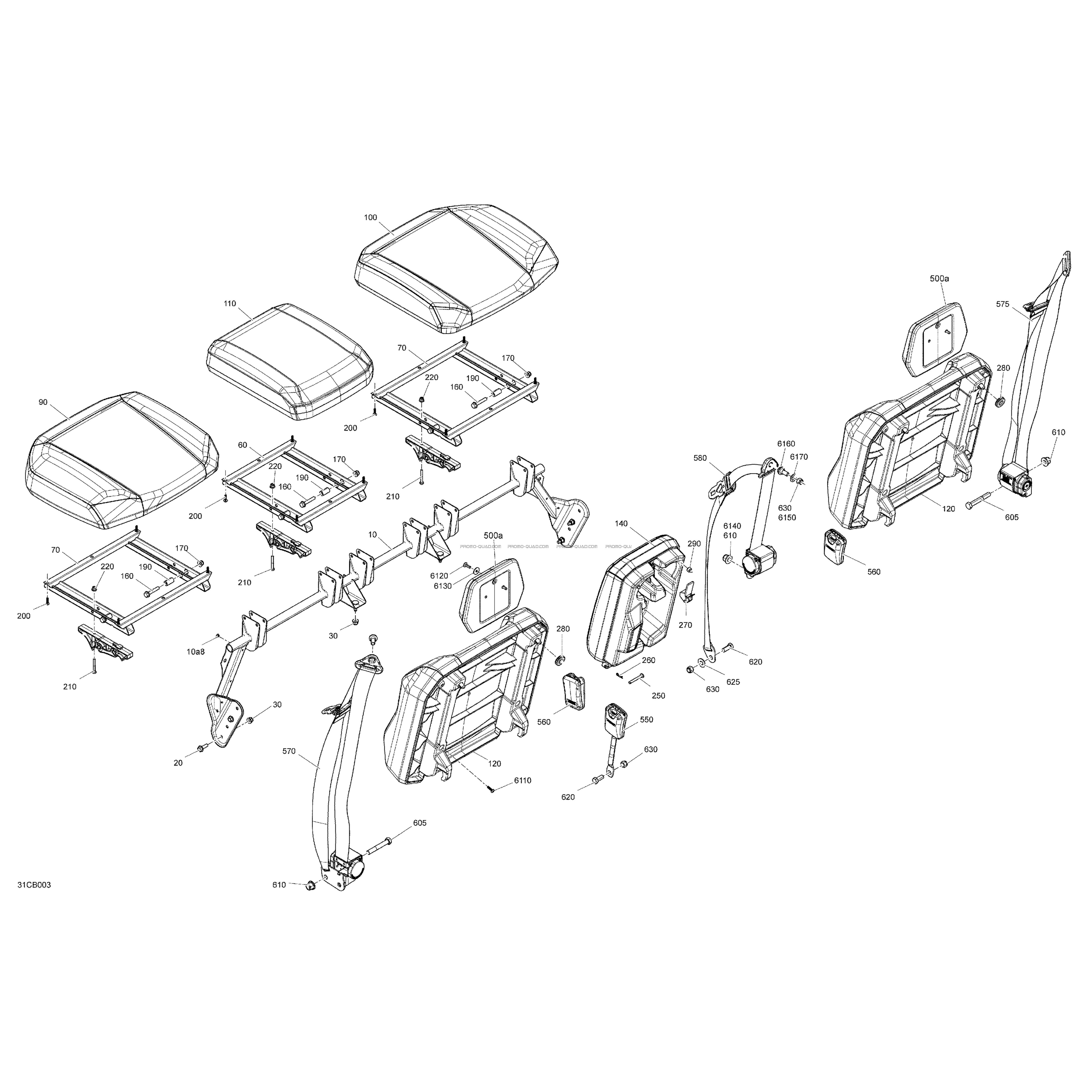 Carrosserie - Sièges - Section Arrière  Can-am  2022 Toutes les cylindrées  pièces OEMCarrosserie - Sièges - Section Arrière  Can-am  2022 Toutes les cylindrées  pièces OEM