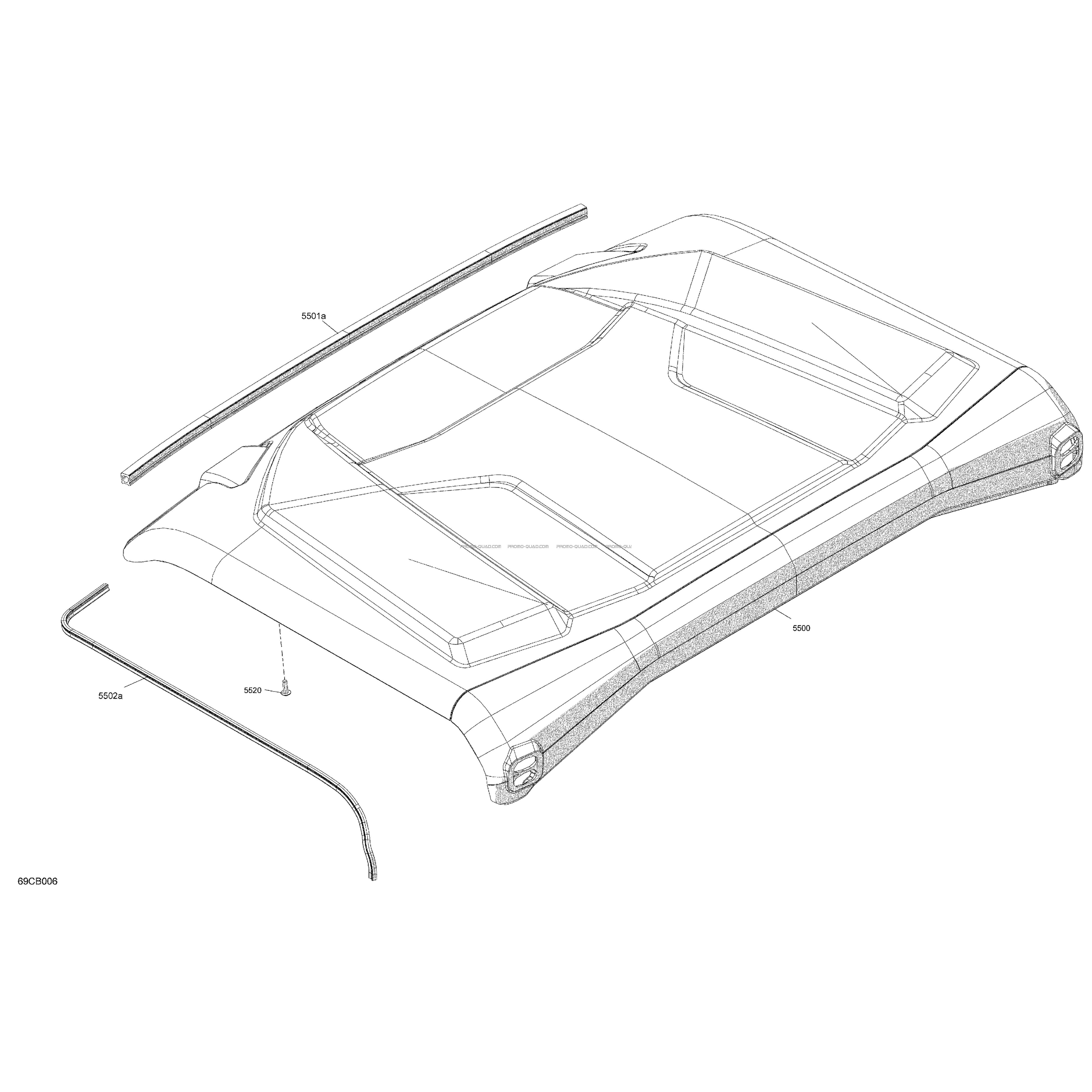 Carrosserie - Toît  Can-am  2022 Toutes les cylindrées  pièces OEMCarrosserie - Toît  Can-am  2022 Toutes les cylindrées  pièces OEM