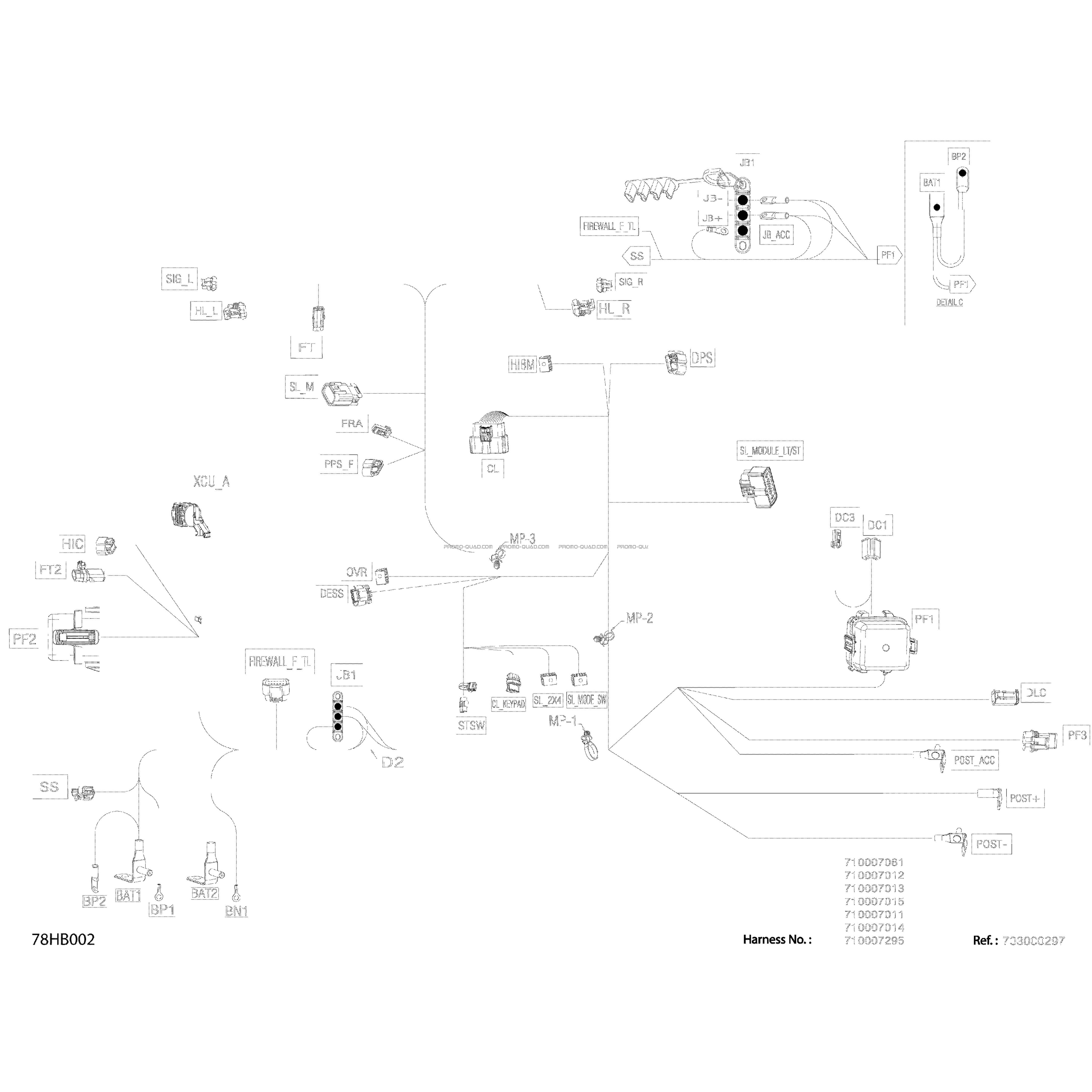 Électrique - Câblage Principal - 710007011 - Modèle avec Smart Shox  Can-am  2022 Toutes les cylindrées  Original parts OEMÉlectrique - Câblage Principal - 710007011 - Modèle avec Smart Shox  Can-am  2022 Toutes les cylindrées  Original parts OEM