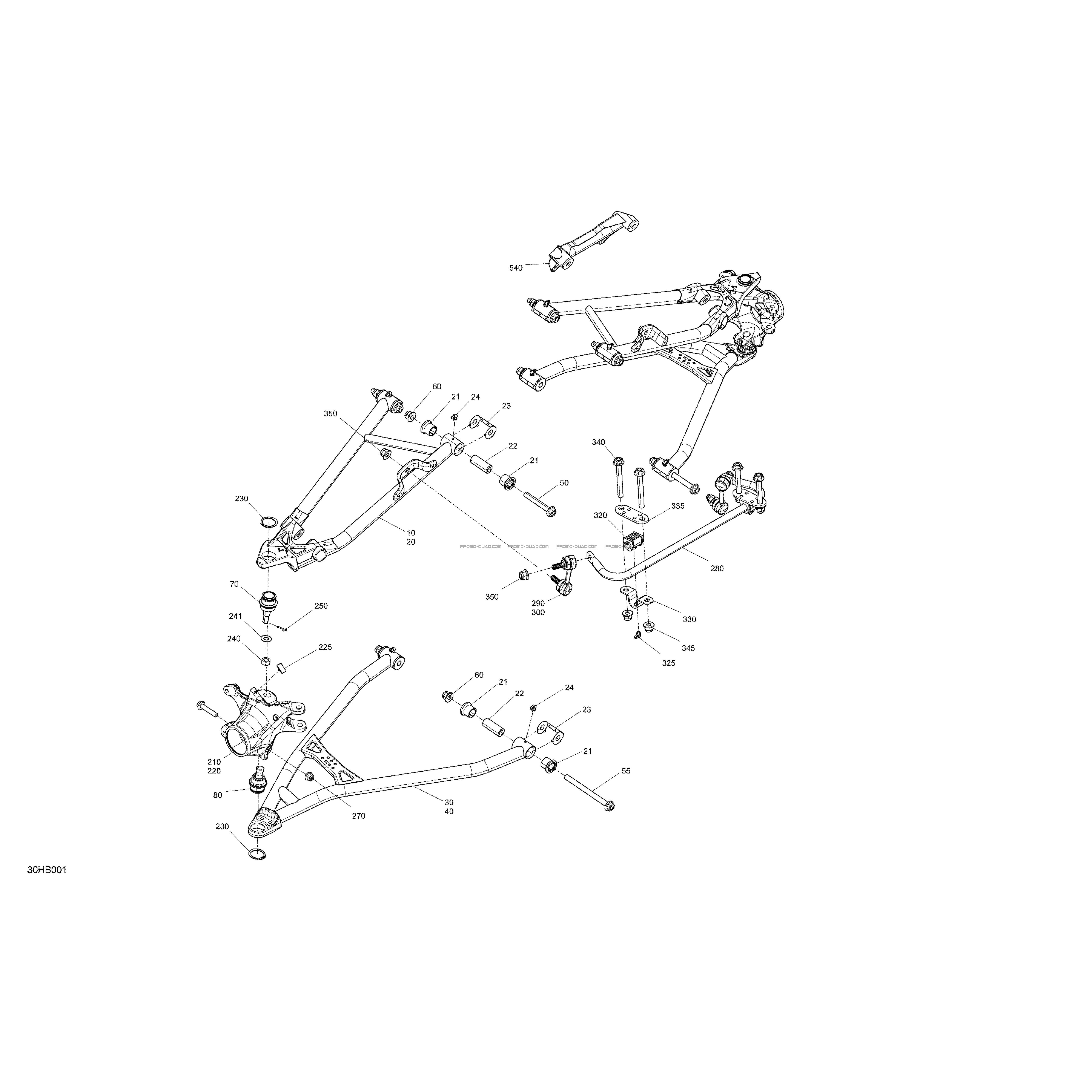 Suspension - Front Components - Width 64 inch  Can-am  2022 Toutes les cylindrées  Original parts OEMSuspension - Front Components - Width 64 inch  Can-am  2022 Toutes les cylindrées  Original parts OEM