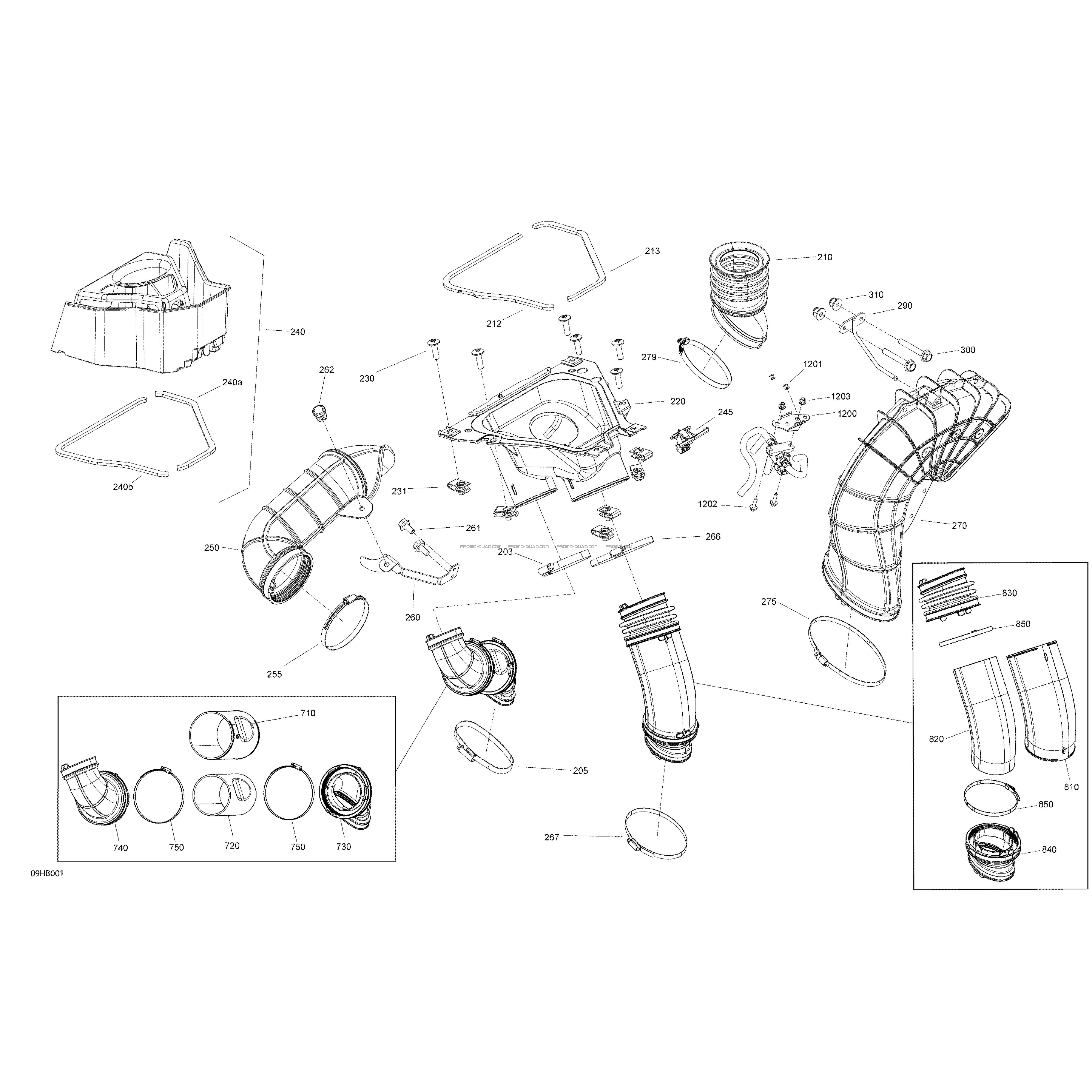 Moteur - Conduite Air  Can-am  2022 Toutes les cylindrées  pièces OEMMoteur - Conduite Air  Can-am  2022 Toutes les cylindrées  pièces OEM