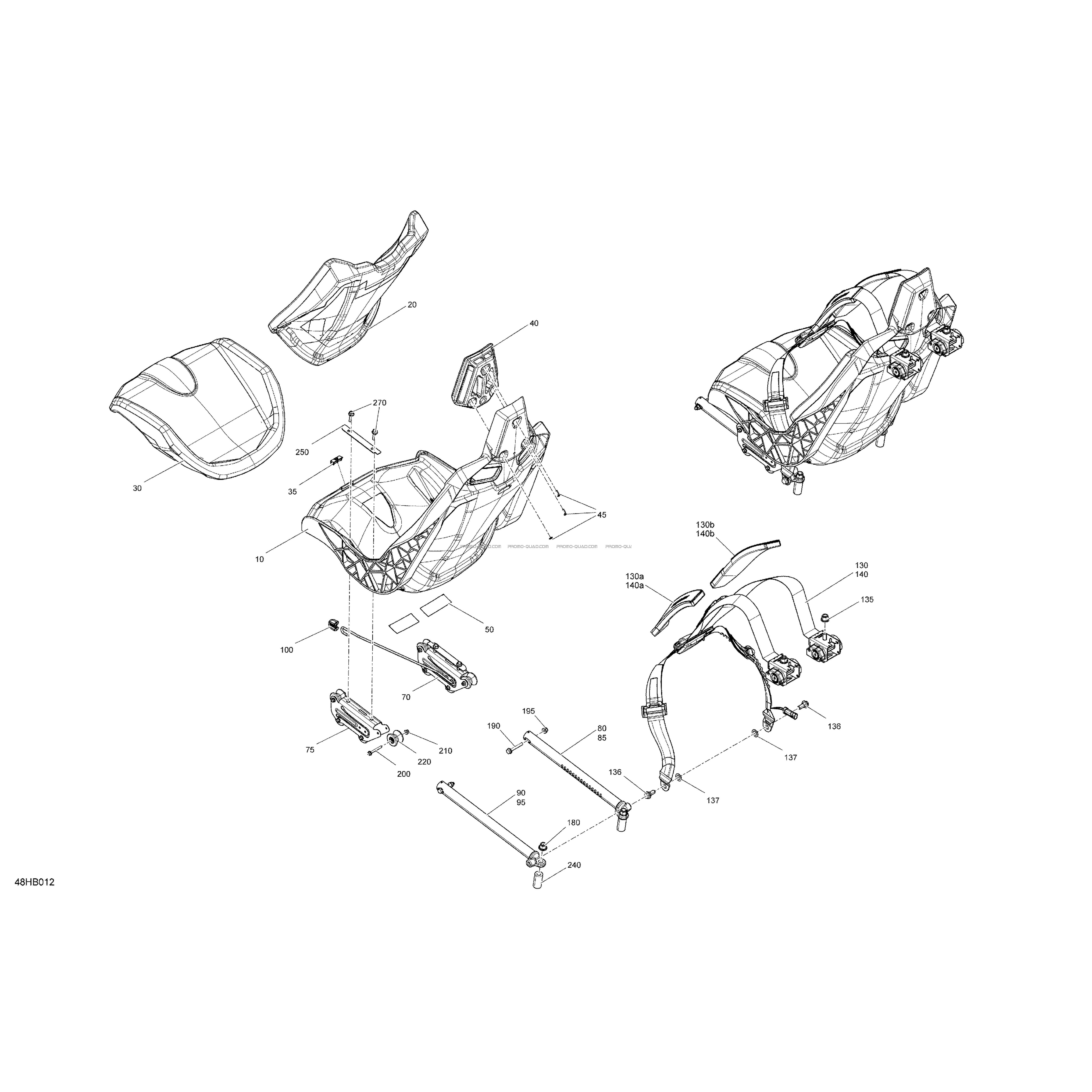Carrosserie - Siège  Can-am  2022 Toutes les cylindrées  Original parts OEMCarrosserie - Siège  Can-am  2022 Toutes les cylindrées  Original parts OEM