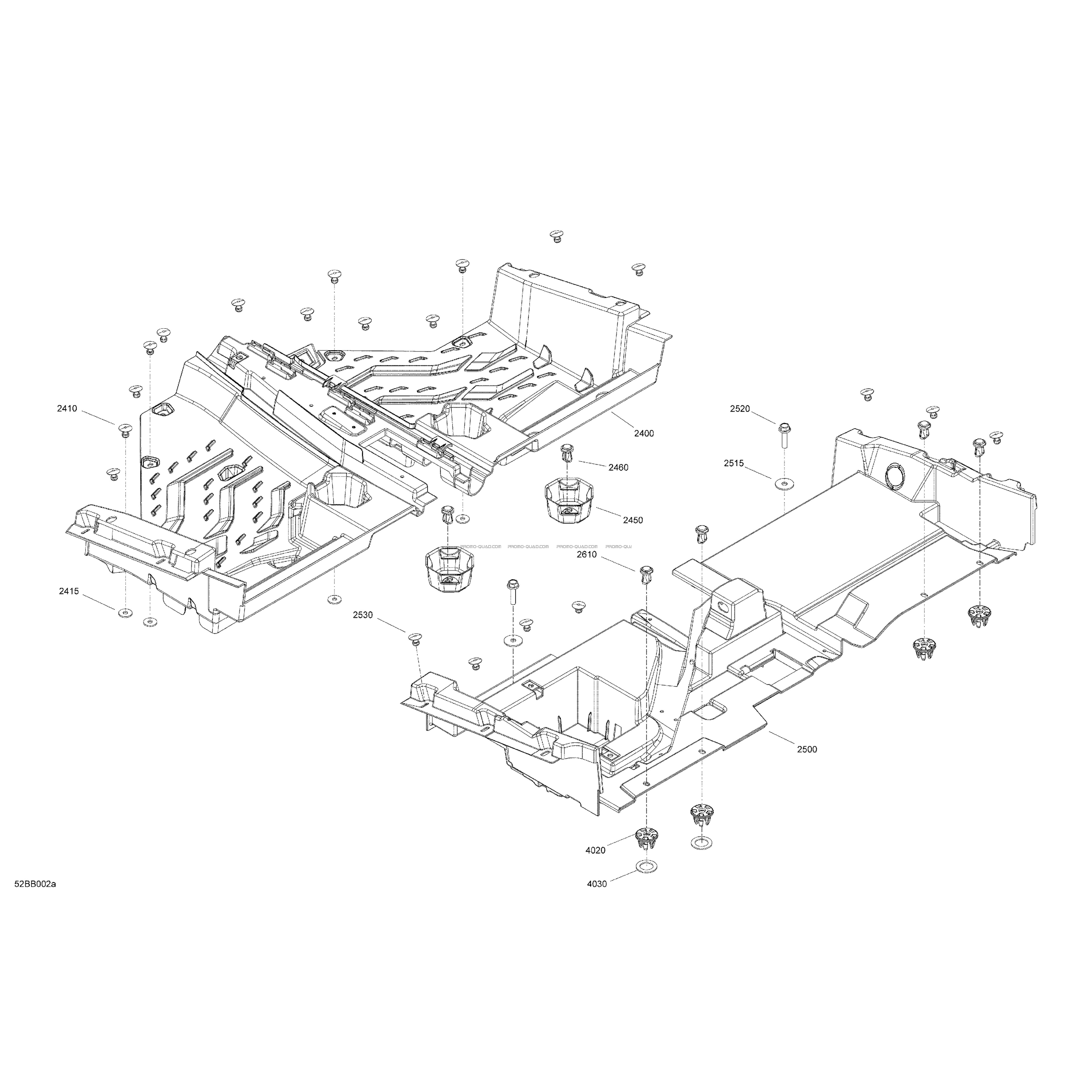 Habitacle - Plancher  Can-am  2022 Toutes les cylindrées  pièces OEMHabitacle - Plancher  Can-am  2022 Toutes les cylindrées  pièces OEM
