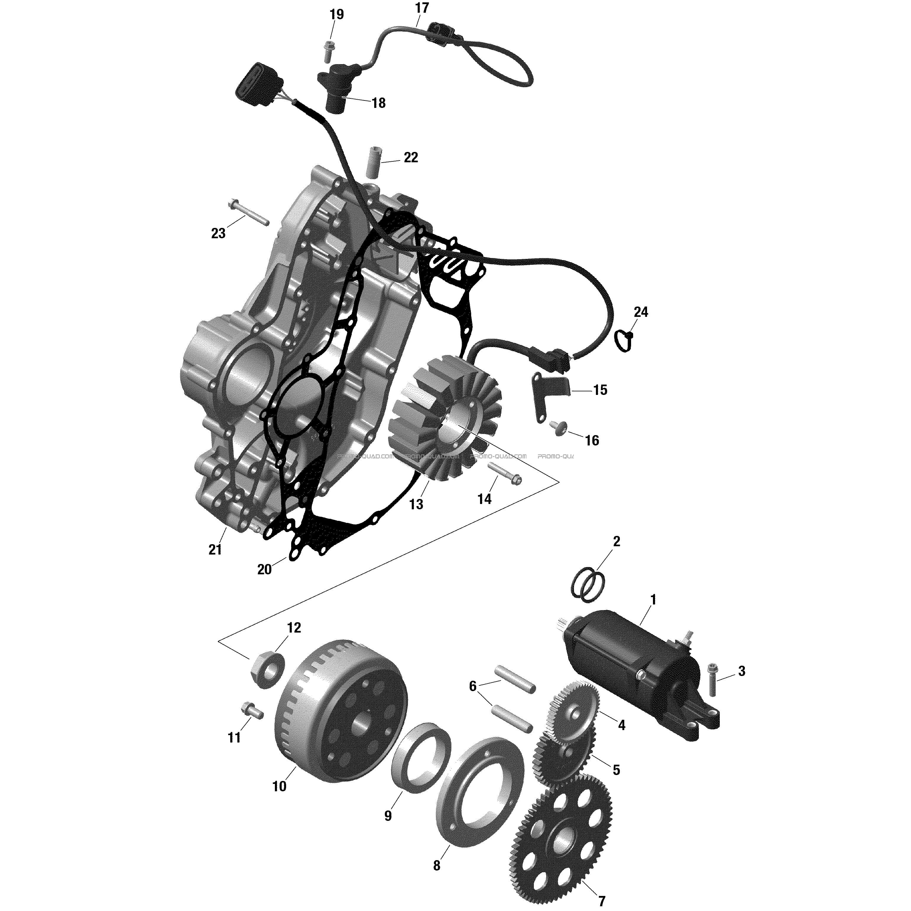Démarreurs Quads CAN-AM + BOMBARDIER DS450 Ds450efi Ds450x Ds450xmx 83890