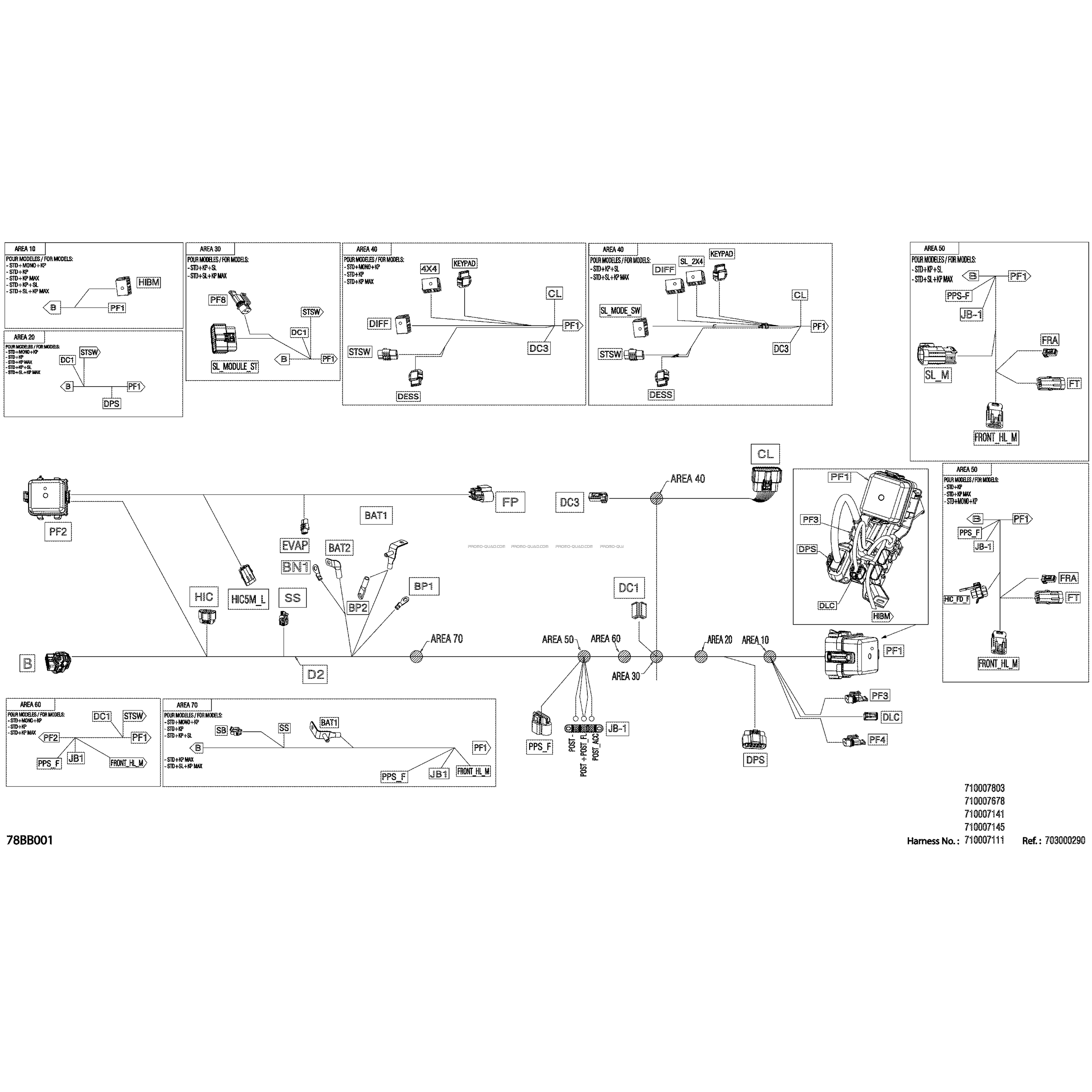 Électrique - Câblage Principal - 710007678  Can-am  2022 Toutes les cylindrées  pièces OEMÉlectrique - Câblage Principal - 710007678  Can-am  2022 Toutes les cylindrées  pièces OEM
