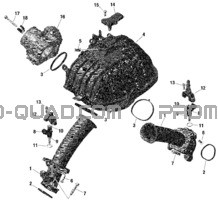 Rotax - Collecteur Admission Air Et Carter De Papillon pour Can-am Toutes les cylindrées 2022 Commander MAX 1000R EFI - XT