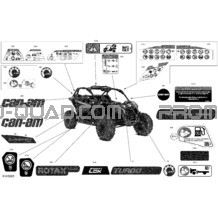 Carrosserie - Décalques pour Can-am Toutes les cylindrées 2022 Maverick Turbo RR - XDS