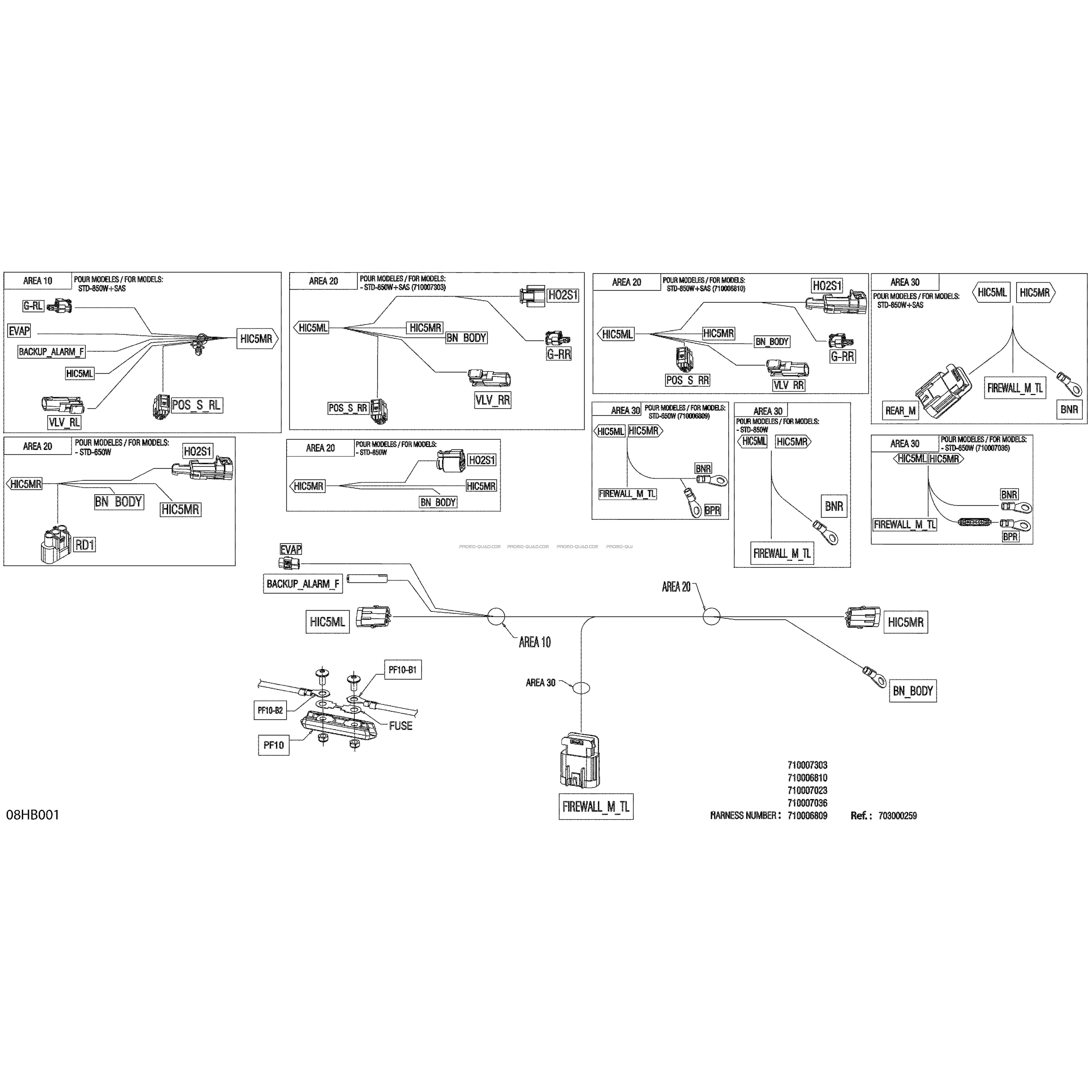 Électrique - Faisceau Électrique Jonction - 710007303 - Modèle avec Smart Shox  Can-am  2022 Toutes les cylindrées  pièces OEMÉlectrique - Faisceau Électrique Jonction - 710007303 - Modèle avec Smart Shox  Can-am  2022 Toutes les cylindrées  pièces OEM