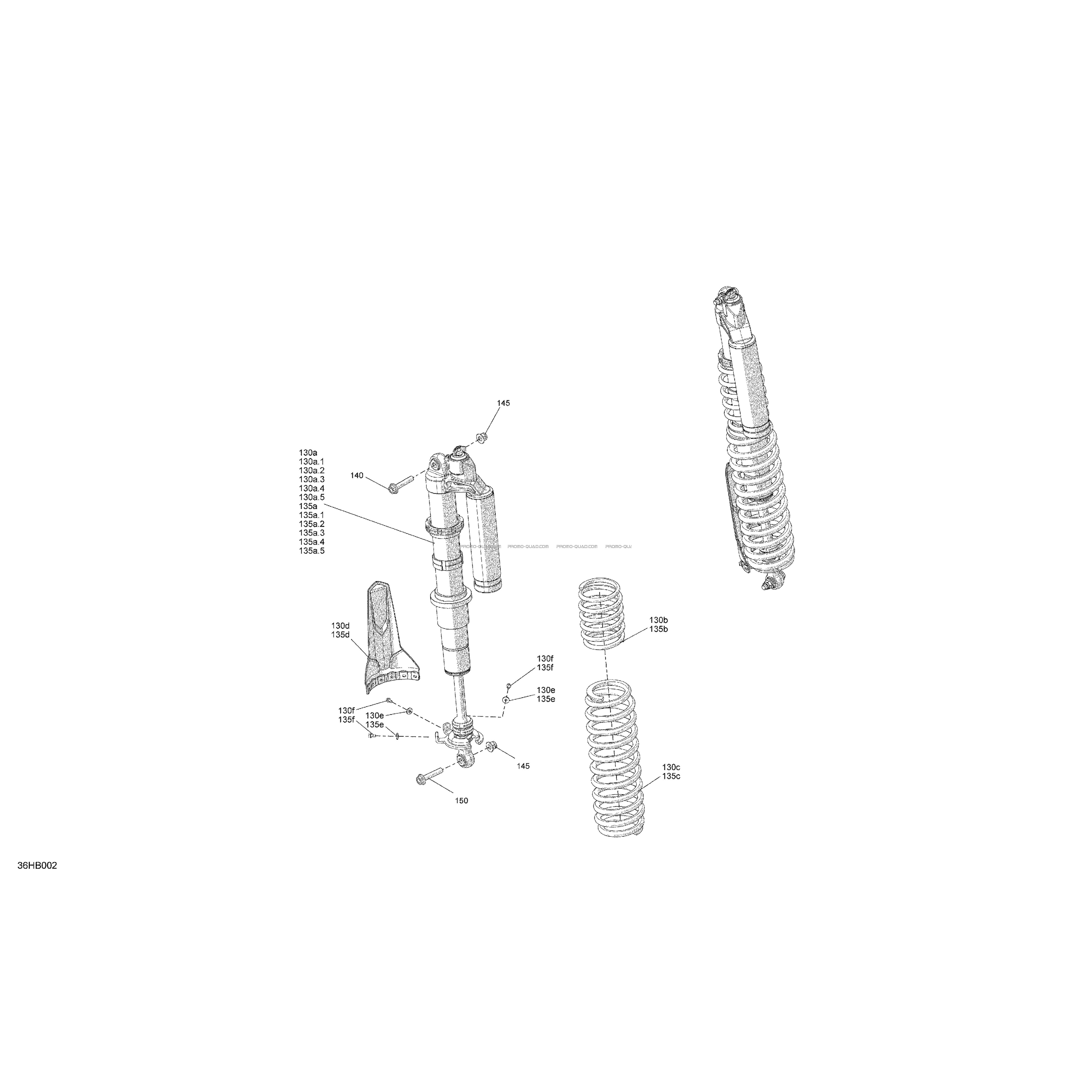 Suspension - Amortisseurs Arrières  Can-am  2022 Toutes les cylindrées  Original parts OEMSuspension - Amortisseurs Arrières  Can-am  2022 Toutes les cylindrées  Original parts OEM