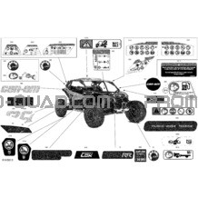 Carrosserie - Décalques pour Can-am Toutes les cylindrées 2022 Maverick Turbo RR - XRC