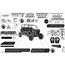 Carrosserie - Décalques pour Can-am Toutes les cylindrées 2022 Maverick Sport MAX 1000R - DPS