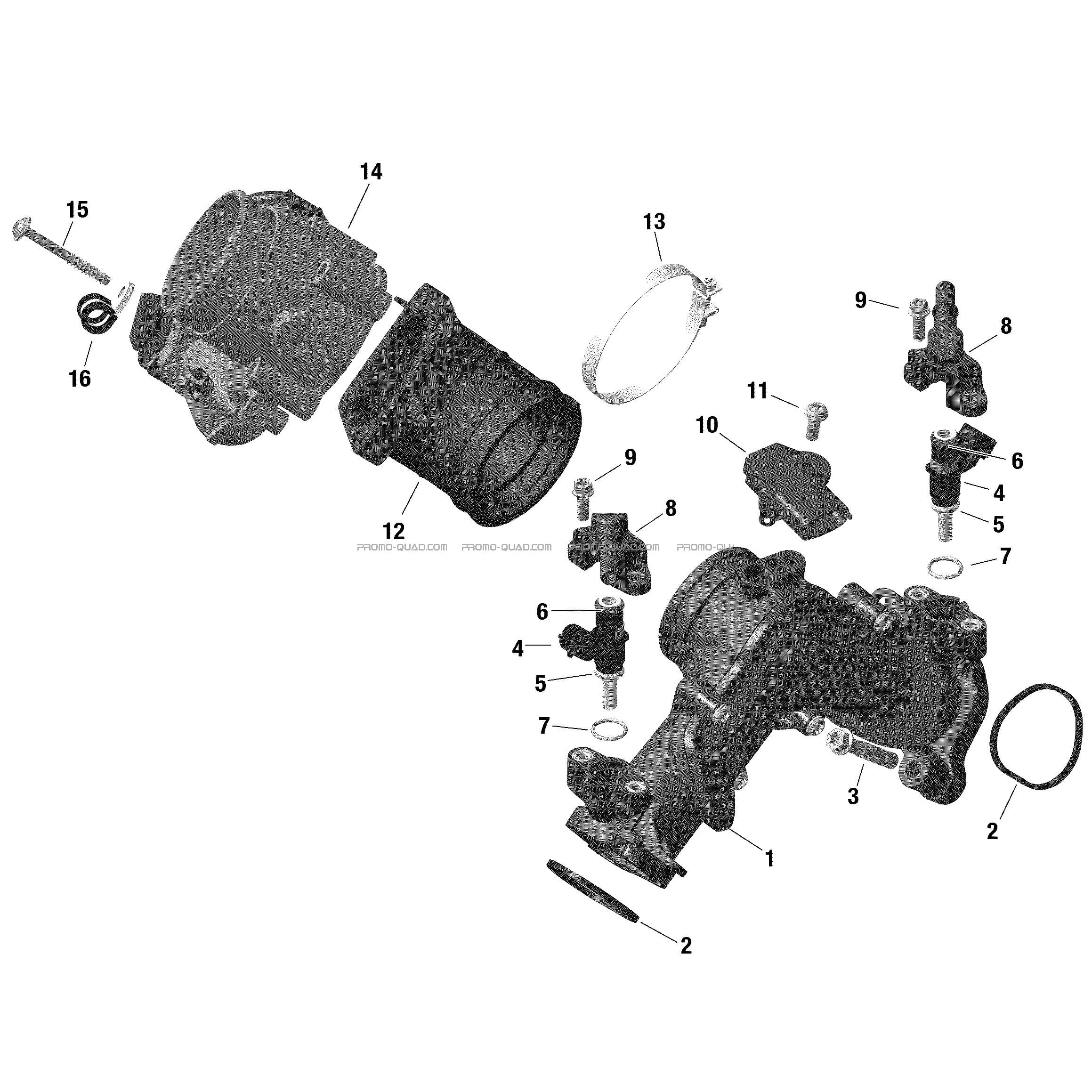 Rotax - Collecteur Admission Air Et Carter De Papillon  Can-am  2022 Toutes les cylindrées  pièces OEMRotax - Collecteur Admission Air Et Carter De Papillon  Can-am  2022 Toutes les cylindrées  pièces OEM