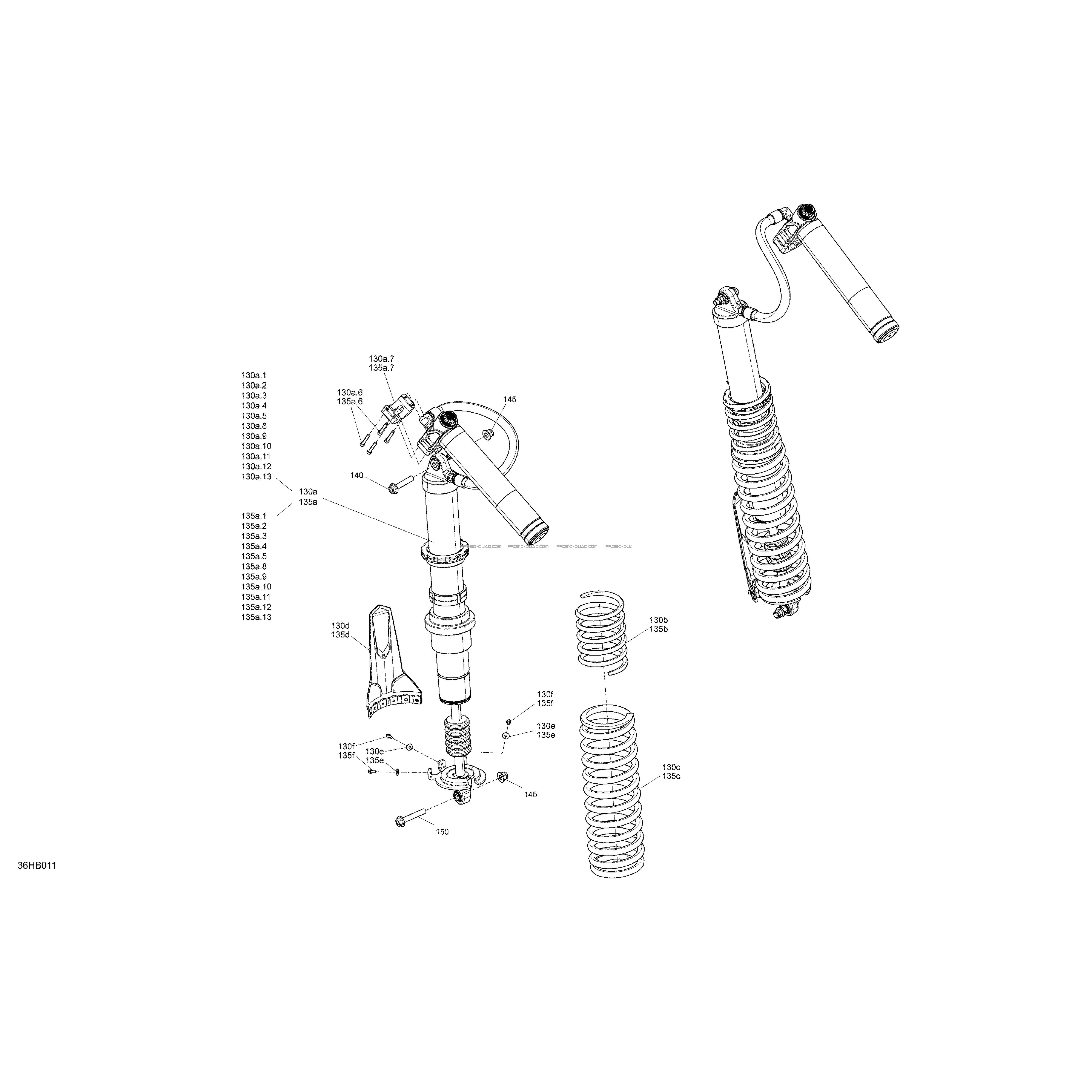 Suspension - Amortisseurs Arrières  Can-am  2022 Toutes les cylindrées  pièces OEMSuspension - Amortisseurs Arrières  Can-am  2022 Toutes les cylindrées  pièces OEM
