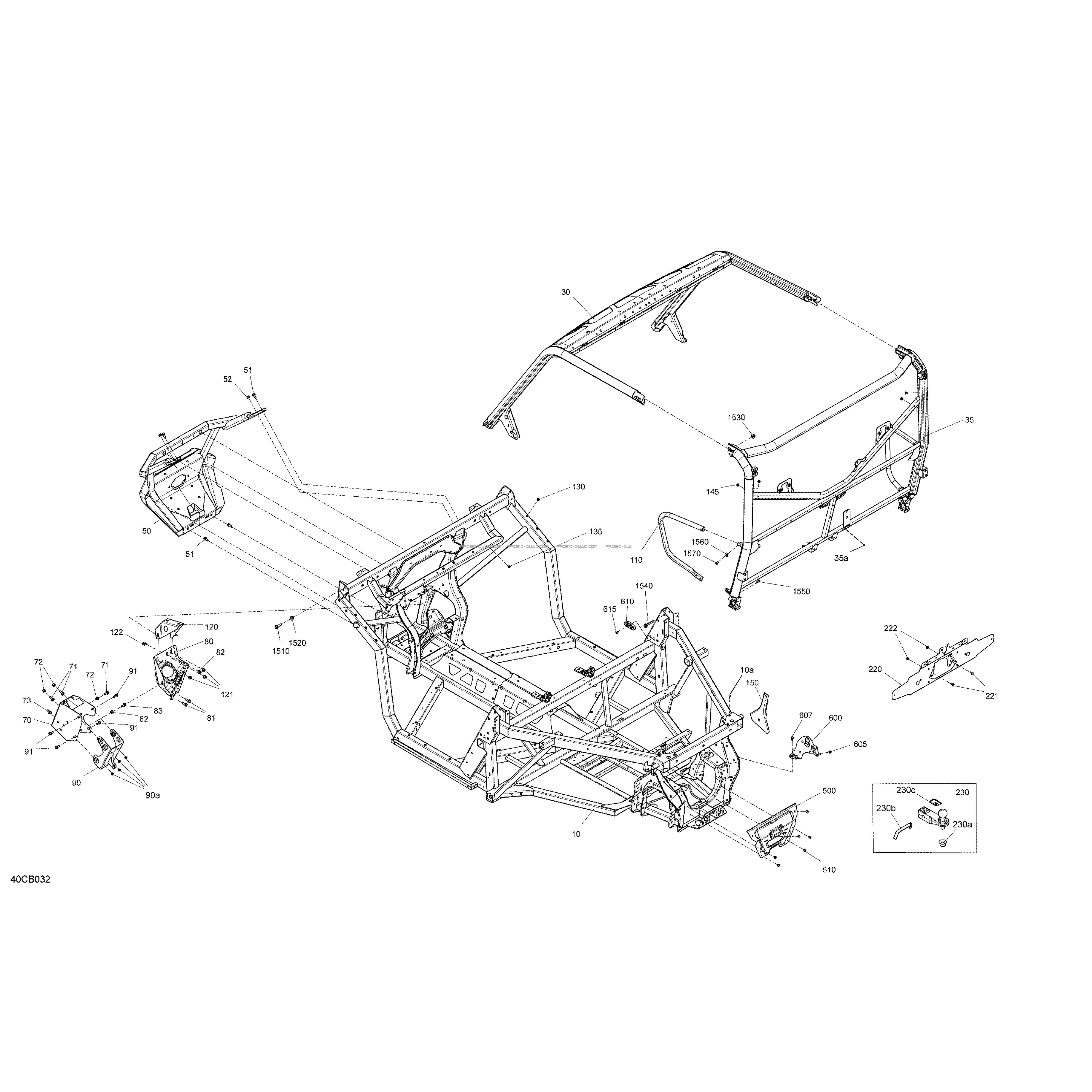 Châssis - Système  Can-am  2022 Toutes les cylindrées  pièces OEMChâssis - Système  Can-am  2022 Toutes les cylindrées  pièces OEM
