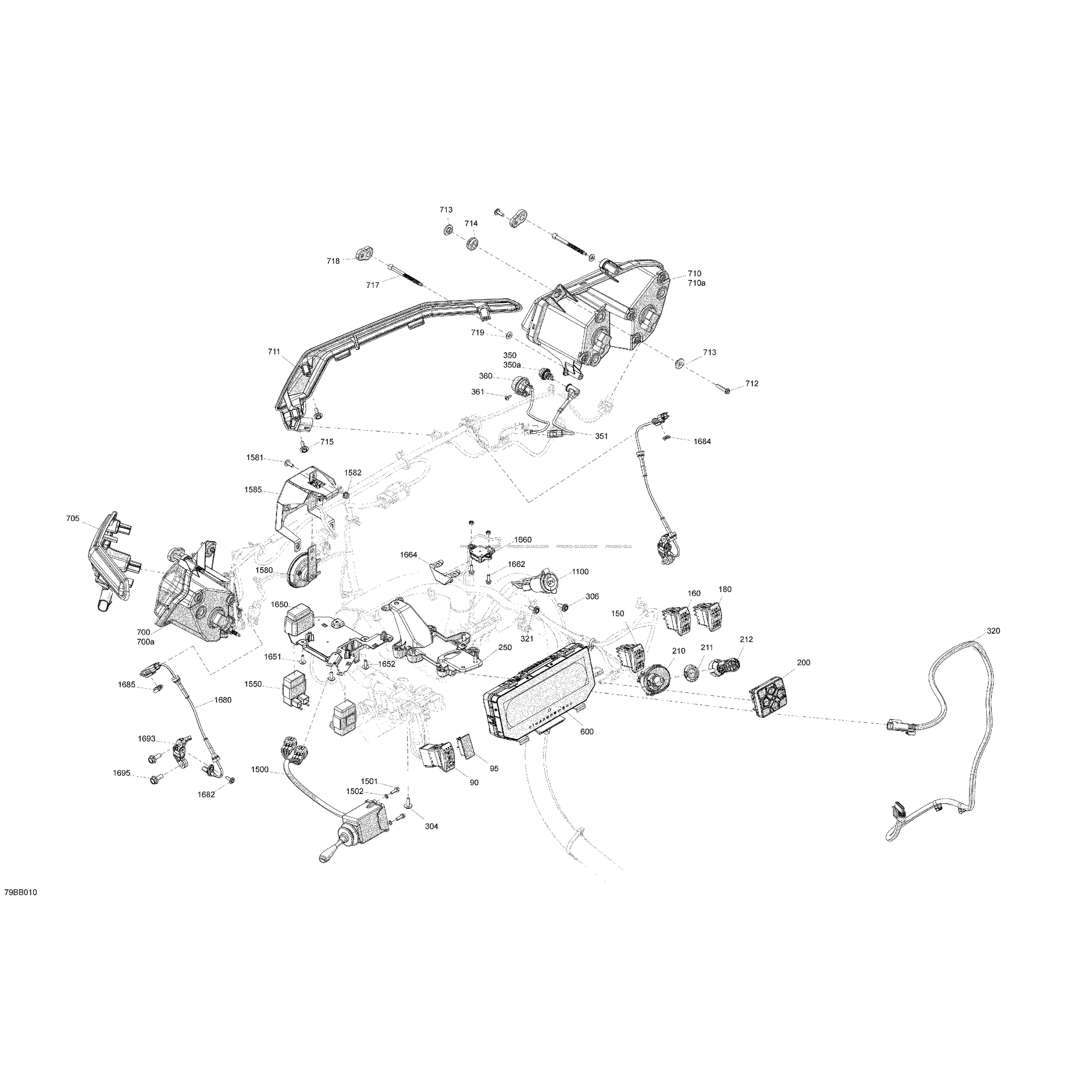 Électrique - Section Avant  Can-am  2022 Toutes les cylindrées  Original parts OEMÉlectrique - Section Avant  Can-am  2022 Toutes les cylindrées  Original parts OEM