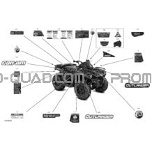 Carrosserie - Décalques pour Can-am Toutes les cylindrées 2022 Outlander 450 EFI - DPS