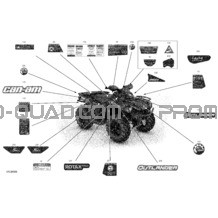 Carrosserie - Décalques pour Can-am Toutes les cylindrées 2022 Outlander 450 EFI - Mossy Oak Edition