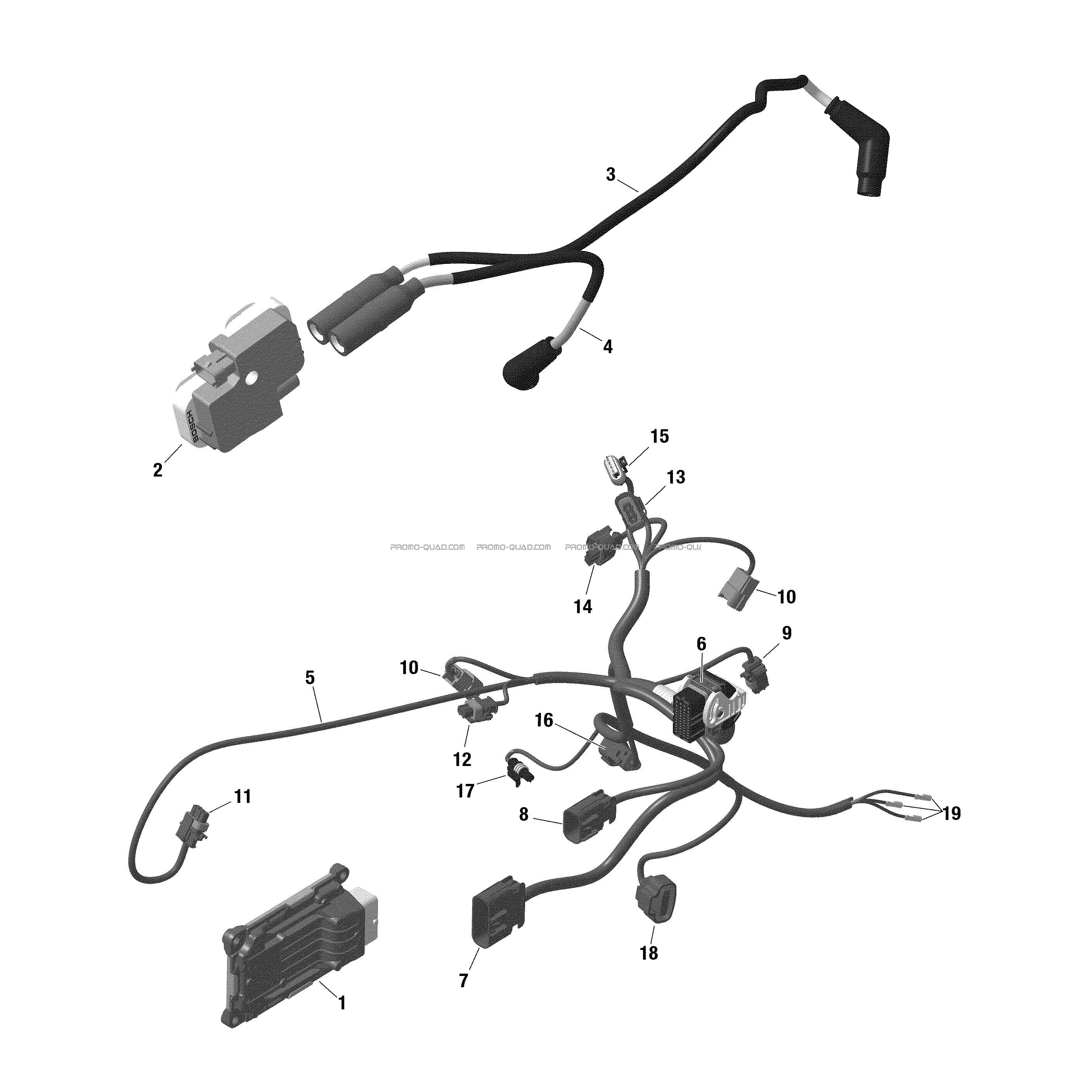 Rotax - Câblage Moteur et Module Électronique - XMR  Can-am  2022 Toutes les cylindrées  pièces OEMRotax - Câblage Moteur et Module Électronique - XMR  Can-am  2022 Toutes les cylindrées  pièces OEM