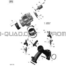 Rotax - Collecteur Admission Air et Carter de Papillon - 570 EFI pour Can-am Toutes les cylindrées 2022 Outlander MAX 570 EFI - STD - (2ENA)  Amérique du Nord