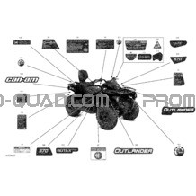Carrosserie - Décalques pour Can-am Toutes les cylindrées 2022 Outlander MAX 570 EFI - STD - (2ENA)  Amérique du Nord