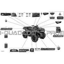 Carrosserie - Décalques pour Can-am Toutes les cylindrées 2022 Outlander 850 EFI - DPS
