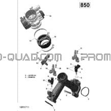 Rotax - Collecteur Admission Air et Carter de Papillon - 850 EFI pour Can-am Toutes les cylindrées 2022 Outlander 850 EFI - XTP