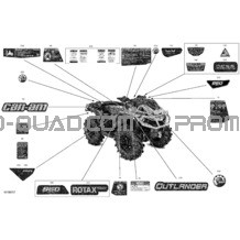 Carrosserie - Décalques pour Can-am Toutes les cylindrées 2022 Outlander 850 EFI - XMR