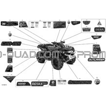 Carrosserie - Décalques pour Can-am Toutes les cylindrées 2022 Outlander 1000R EFI - XXC