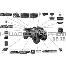 Carrosserie - Décalques pour Can-am Toutes les cylindrées 2022 Outlander 1000R EFI - XMR