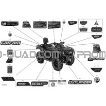 Carrosserie - Décalques pour Can-am Toutes les cylindrées 2022 Outlander MAX 1000R EFI - XTP