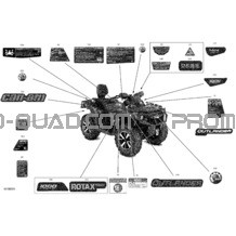 Carrosserie - Décalques pour Can-am Toutes les cylindrées 2022 Outlander MAX 1000R EFI - LTD