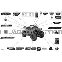 Carrosserie - Décalques pour Can-am Toutes les cylindrées 2022 Renegade 850 EFI - STD