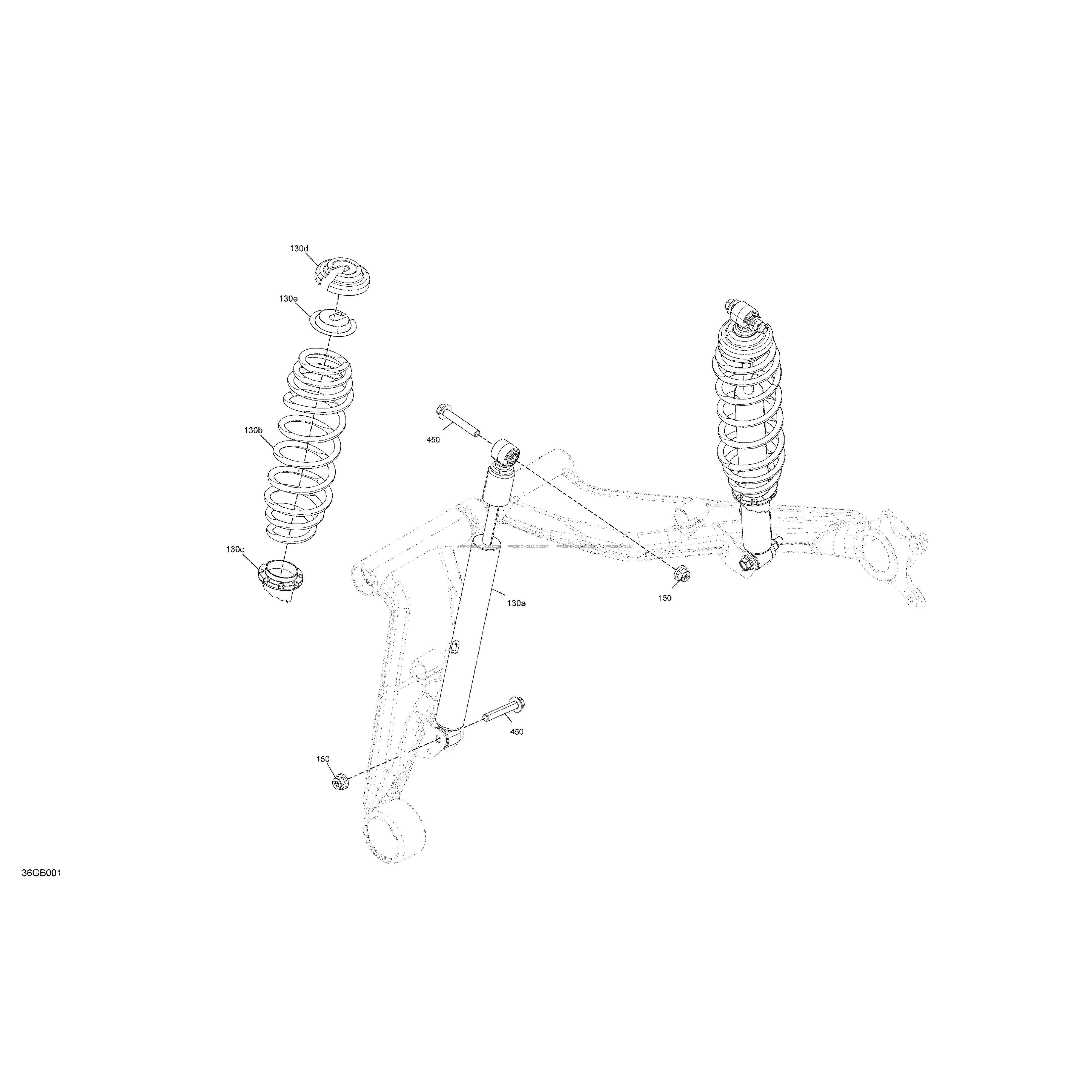 Suspension - Amortisseurs Arrières  Can-am  2022 Toutes les cylindrées  Original parts OEMSuspension - Amortisseurs Arrières  Can-am  2022 Toutes les cylindrées  Original parts OEM