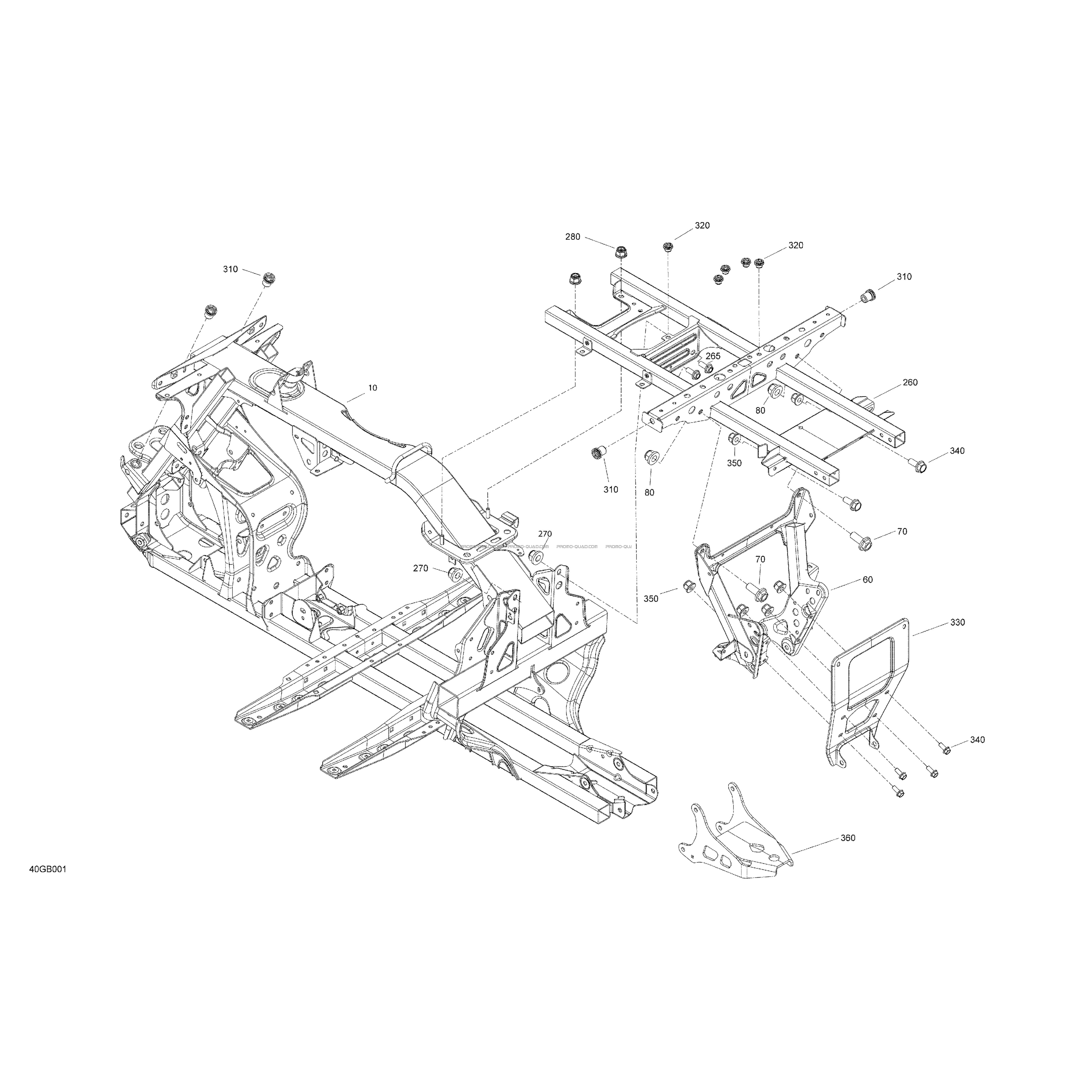Châssis - Système  Can-am  2022 Toutes les cylindrées  Original parts OEMChâssis - Système  Can-am  2022 Toutes les cylindrées  Original parts OEM