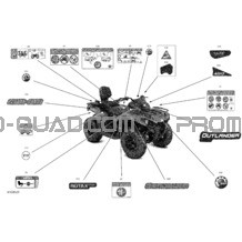 Carrosserie - Décalques pour Can-am Toutes les cylindrées 2022 Outlander MAX 450 EFI - DPS