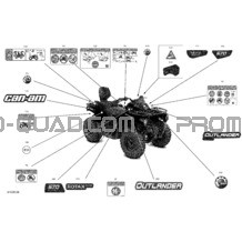 Carrosserie - Décalques pour Can-am Toutes les cylindrées 2022 Outlander MAX 570 EFI - STD
